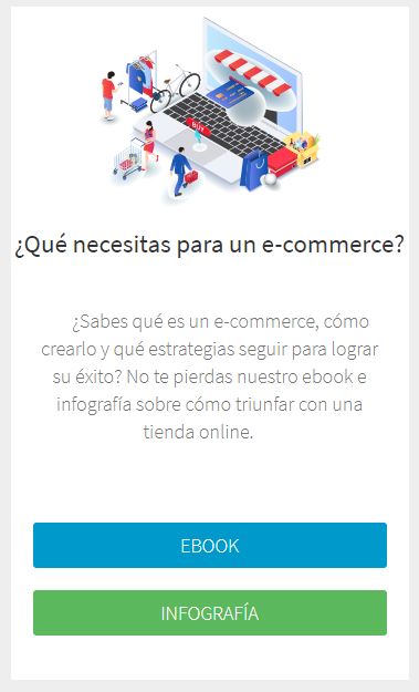 Infografía y ebook sobre cómo crear un e-commerce