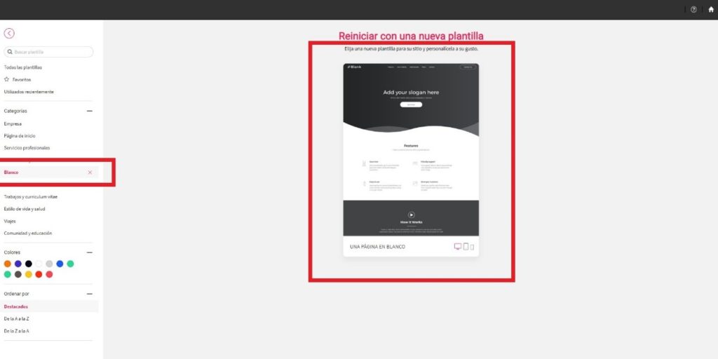 Plantilla en blanc de Simply Site