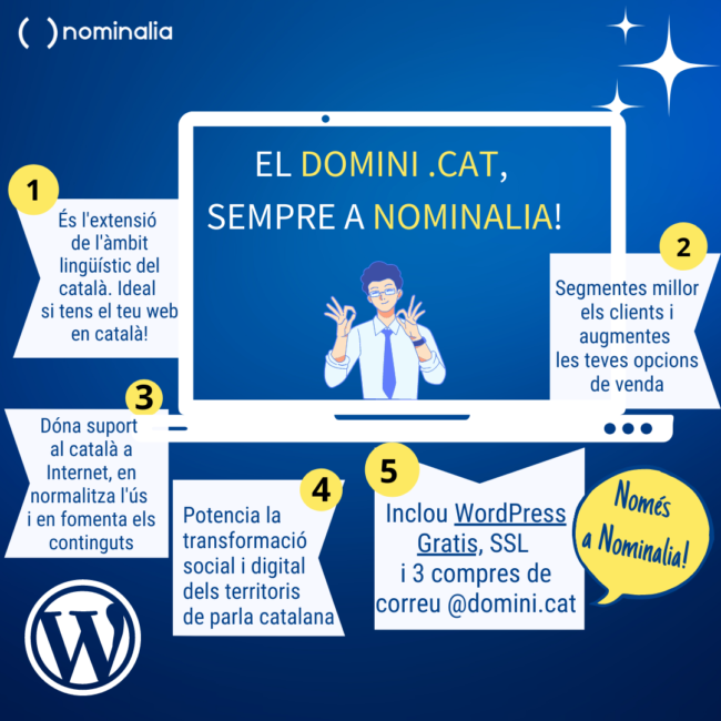 Bons motius per registrar un .cat (Publicació d’Instagram) Raons per escollir un domini .cat