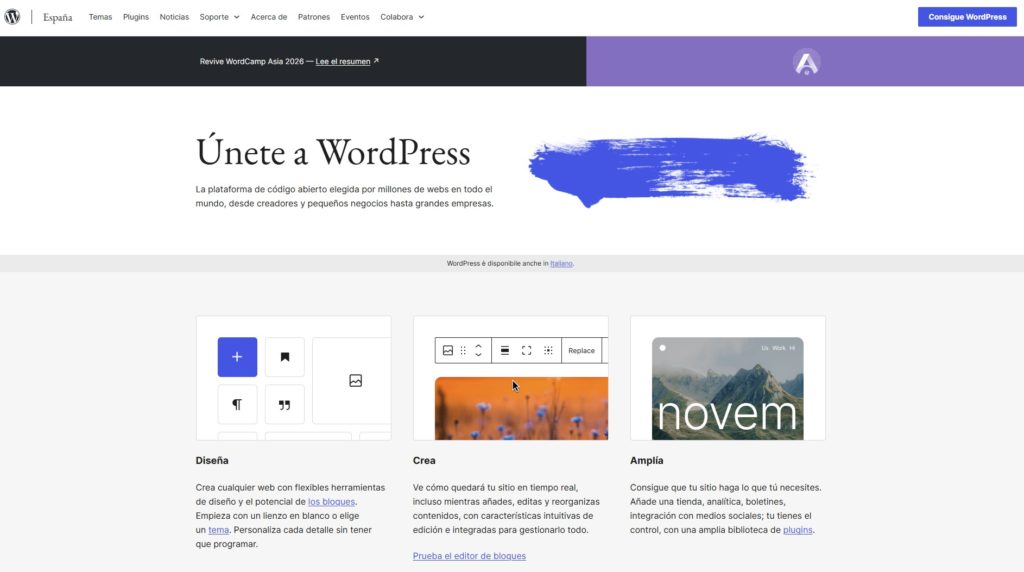 Cómo crear una página web con WordPress